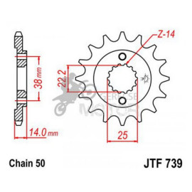 Lánckerék első JTF739
