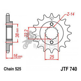 Lánckerék első JTF740