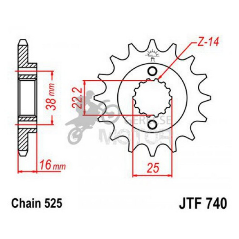 Lánckerék első JTF740