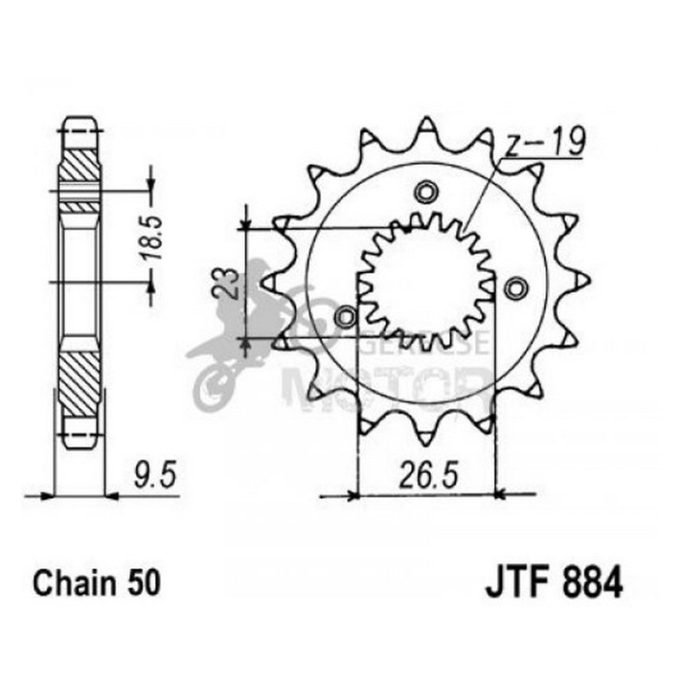 Lánckerék első JTF884