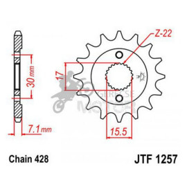 Lánckerék első JTF1257