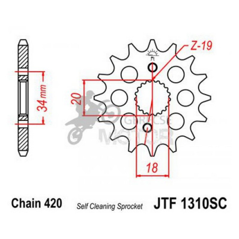Lánckerék első könnyített JTF1310