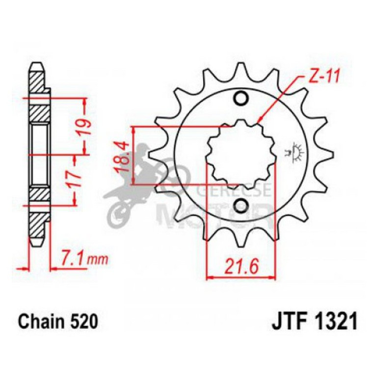 Lánckerék első JTF1321