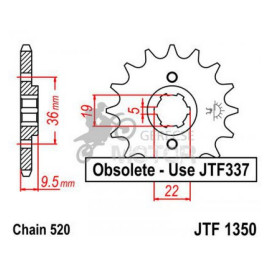 Lánckerék első JTF1350