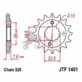 Lánckerék első JTF1401