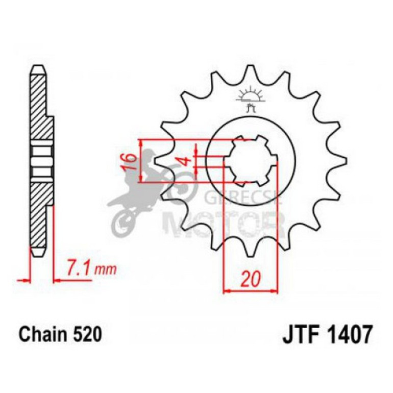 Lánckerék első JTF1407