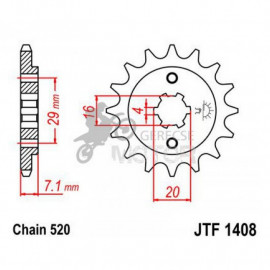 Lánckerék első JTF1408