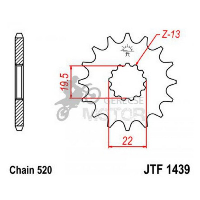 Lánckerék első JTF1439