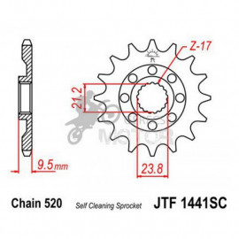 Lánckerék első könnyített JTF1441