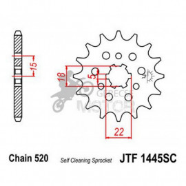 Lánckerék első könnyített JTF1445