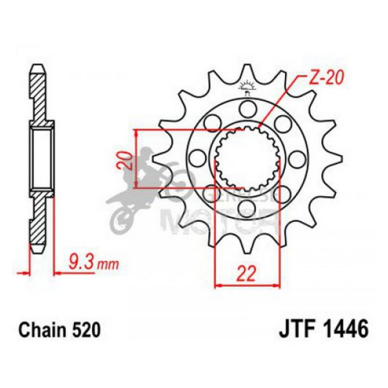 Lánckerék első JTF1446