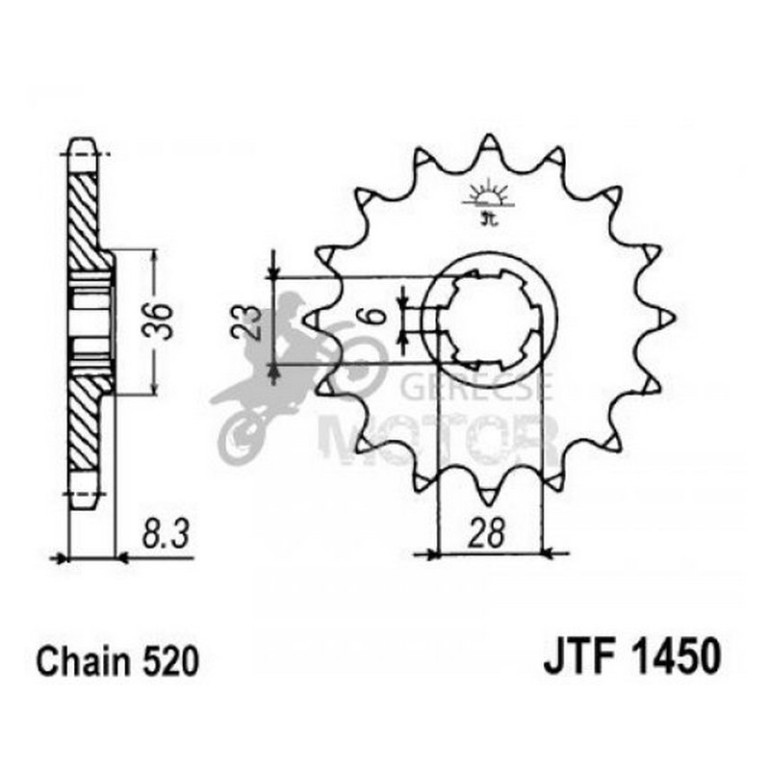 Lánckerék első JTF1450