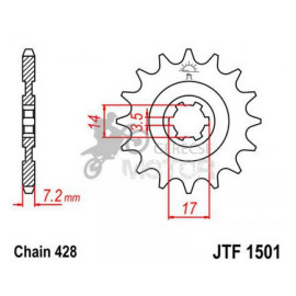 Lánckerék első JTF1501