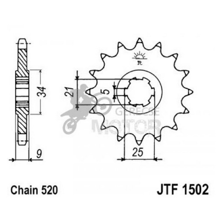 Lánckerék első JTF1502