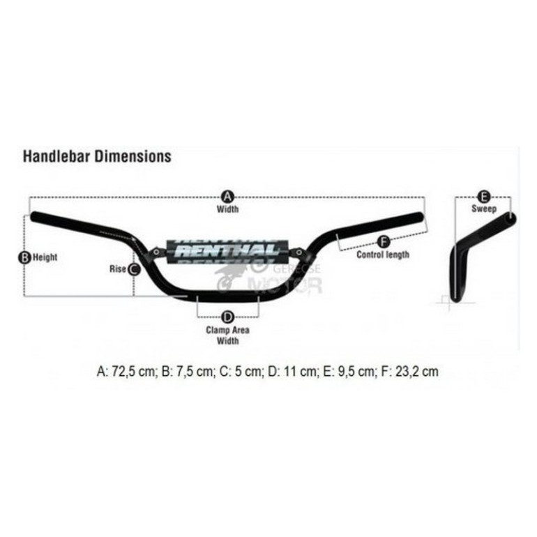 Kormány Road ultra alacsony Renthal 758