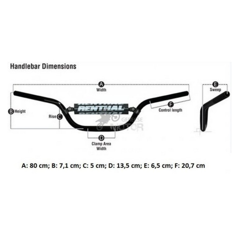 Kormány Motocross/Enduro Renthal 759
