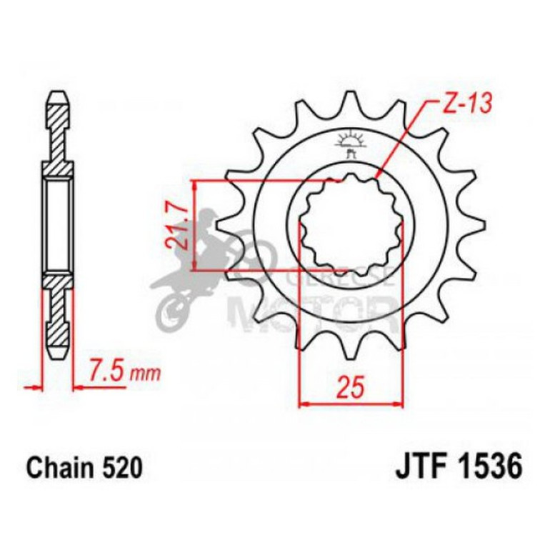 Lánckerék első JTF1536
