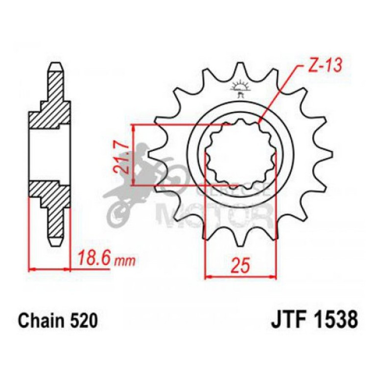 Lánckerék első JTF1538
