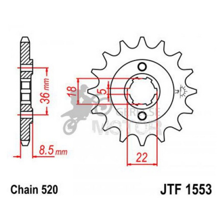 Lánckerék első JTF1553