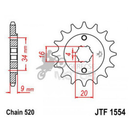 Lánckerék első JTF1554