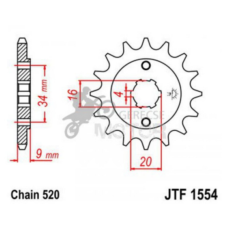Lánckerék első JTF1554