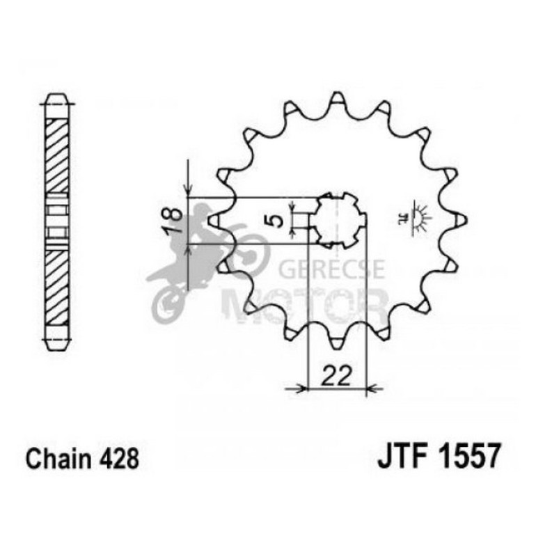 Lánckerék első JTF1557