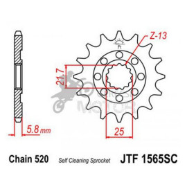 Lánckerék első könnyített JTF1565