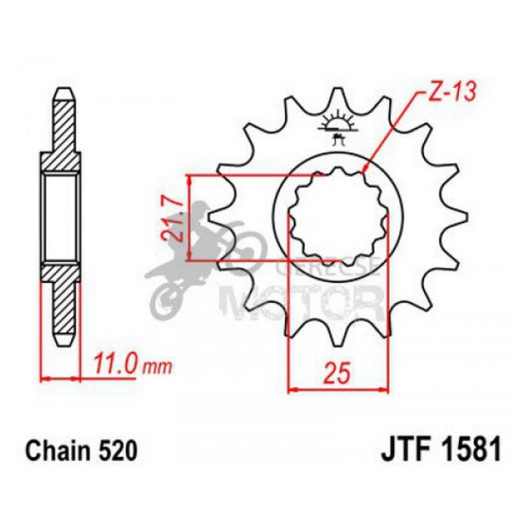 Lánckerék első JTF1581