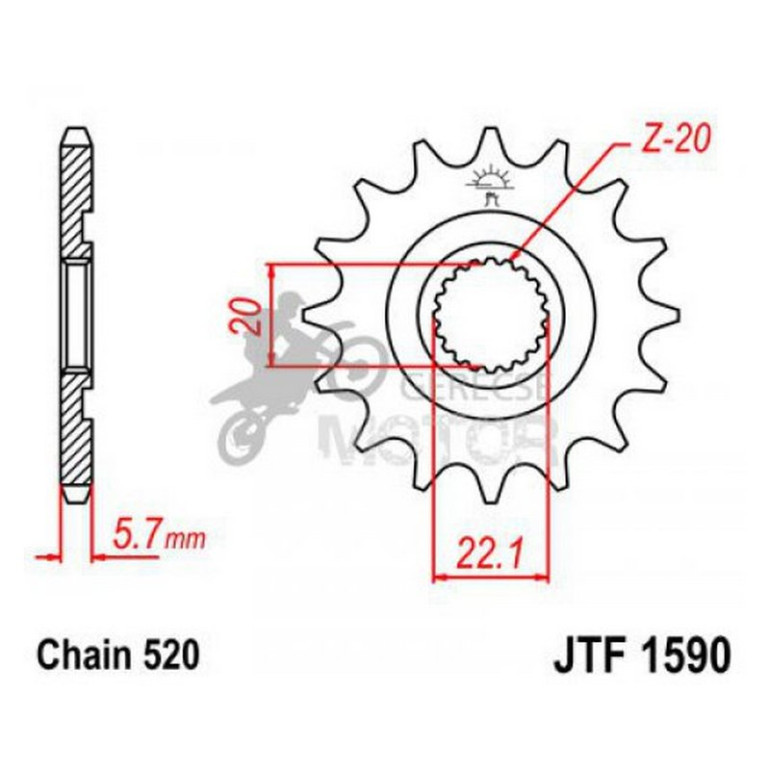 Lánckerék első JTF1590