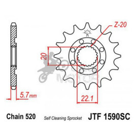 Lánckerék első könnyített JTF1590