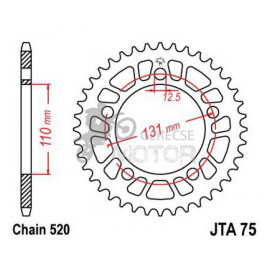 Hátsó lánckerék Aluminium JTA75