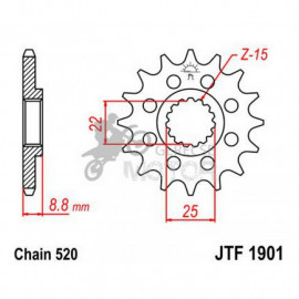 Lánckerék első JTF1901