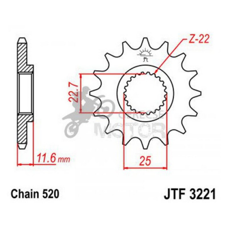 Lánckerék első JTF3221