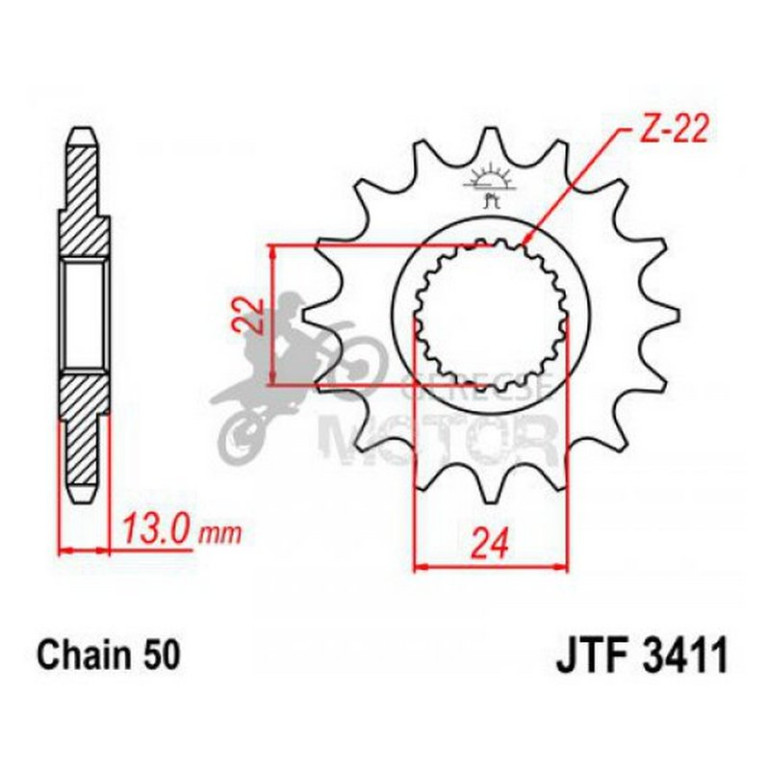 Lánckerék első JTF3411