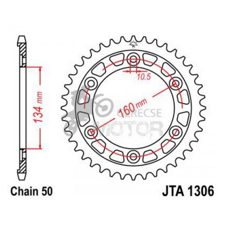 Hátsó lánckerék Aluminium JTA1306