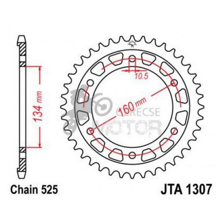 Hátsó lánckerék Aluminium JTA1307