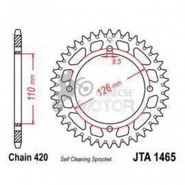 Hátsó lánckerék Aluminium JTA1465