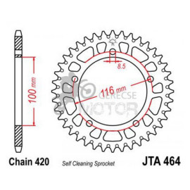 Hátsó lánckerék Aluminium JTA464