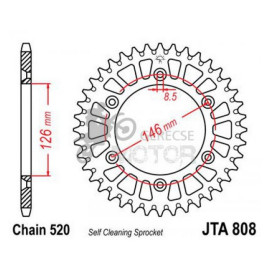 Hátsó lánckerék Aluminium JTA808