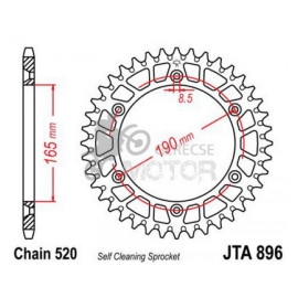 Hátsó lánckerék Aluminium JTA896