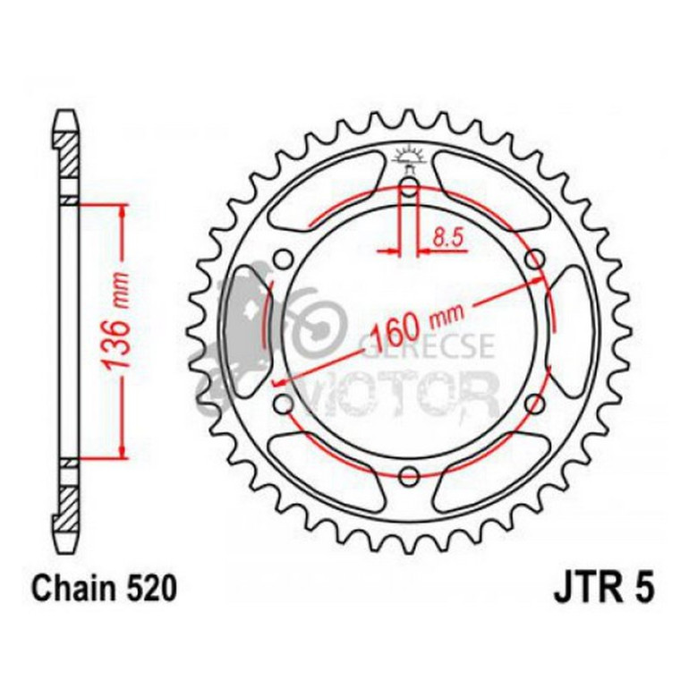 Hátsó lánckerék JTR005