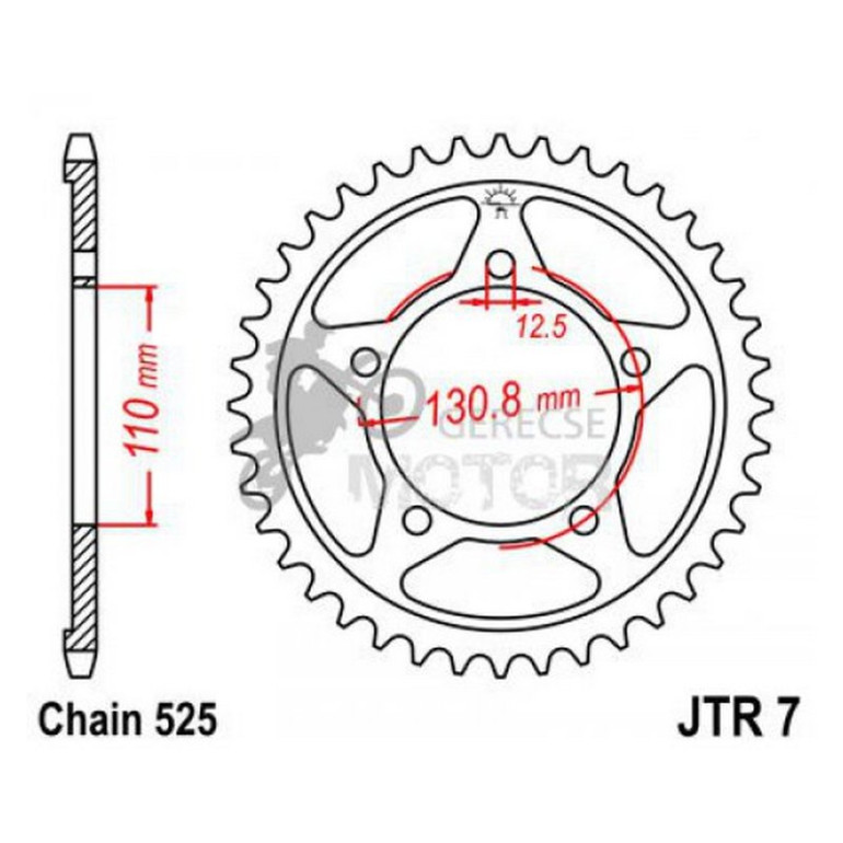 Hátsó lánckerék JTR007
