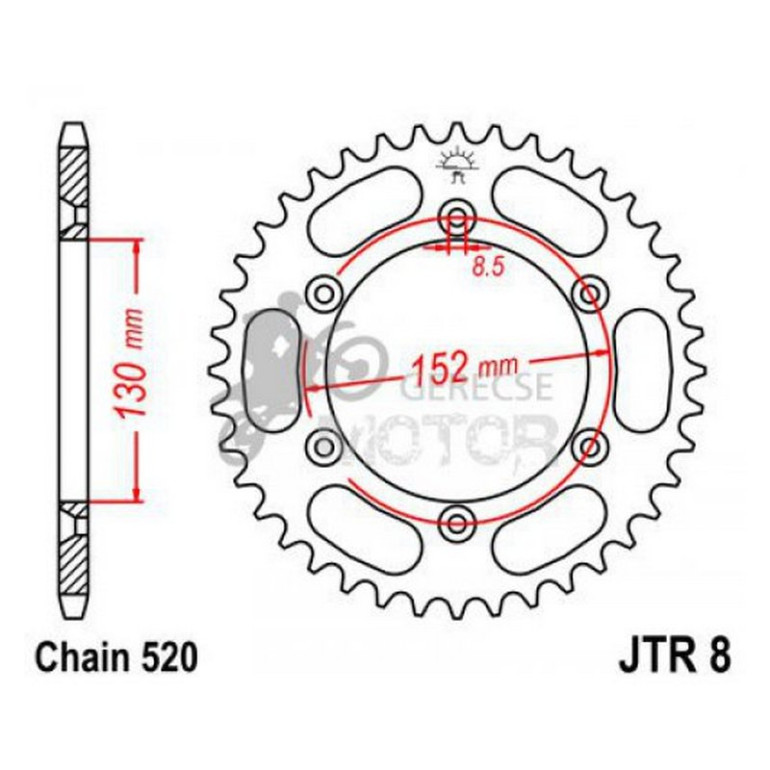 Hátsó lánckerék JTR008
