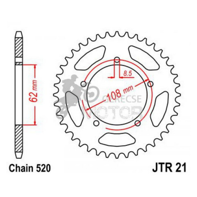 Hátsó lánckerék JTR021
