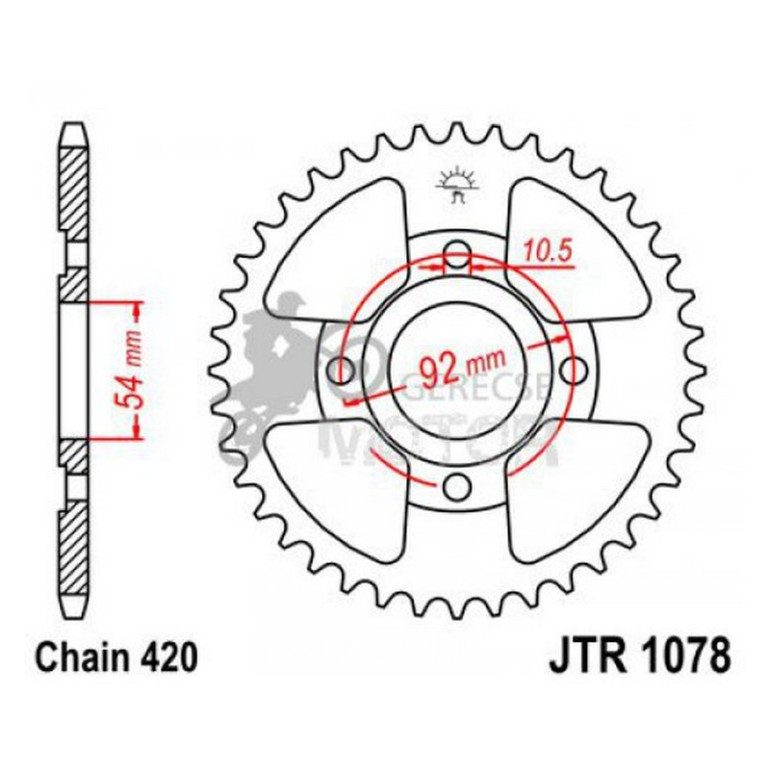 Hátsó lánckerék JTR1078