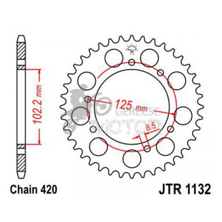 Hátsó lánckerék JTR1132