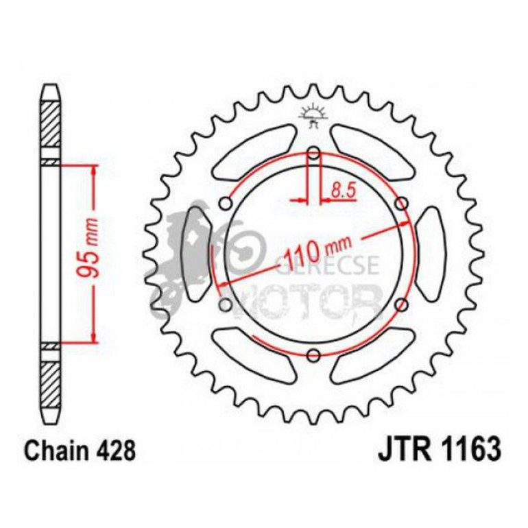 Hátsó lánckerék JTR1163