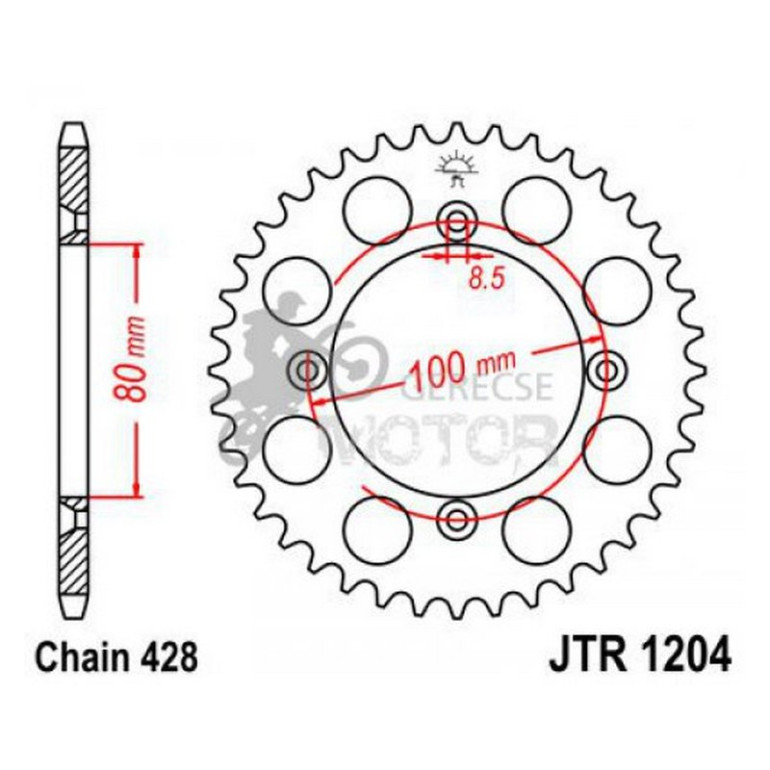 Hátsó lánckerék JTR1204