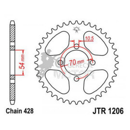 Hátsó lánckerék JTR1206