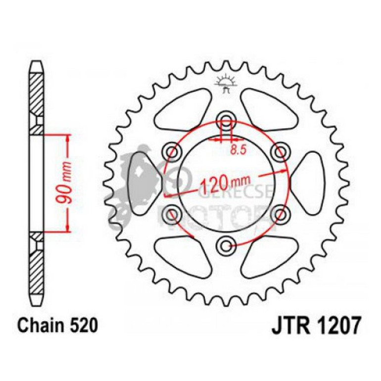 Hátsó lánckerék JTR1207